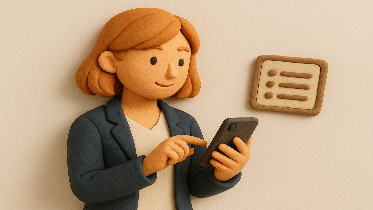 JKリフレに似た仕事を探すイメージ 女性がスマホを見ながら仕事を選んでいるシーン