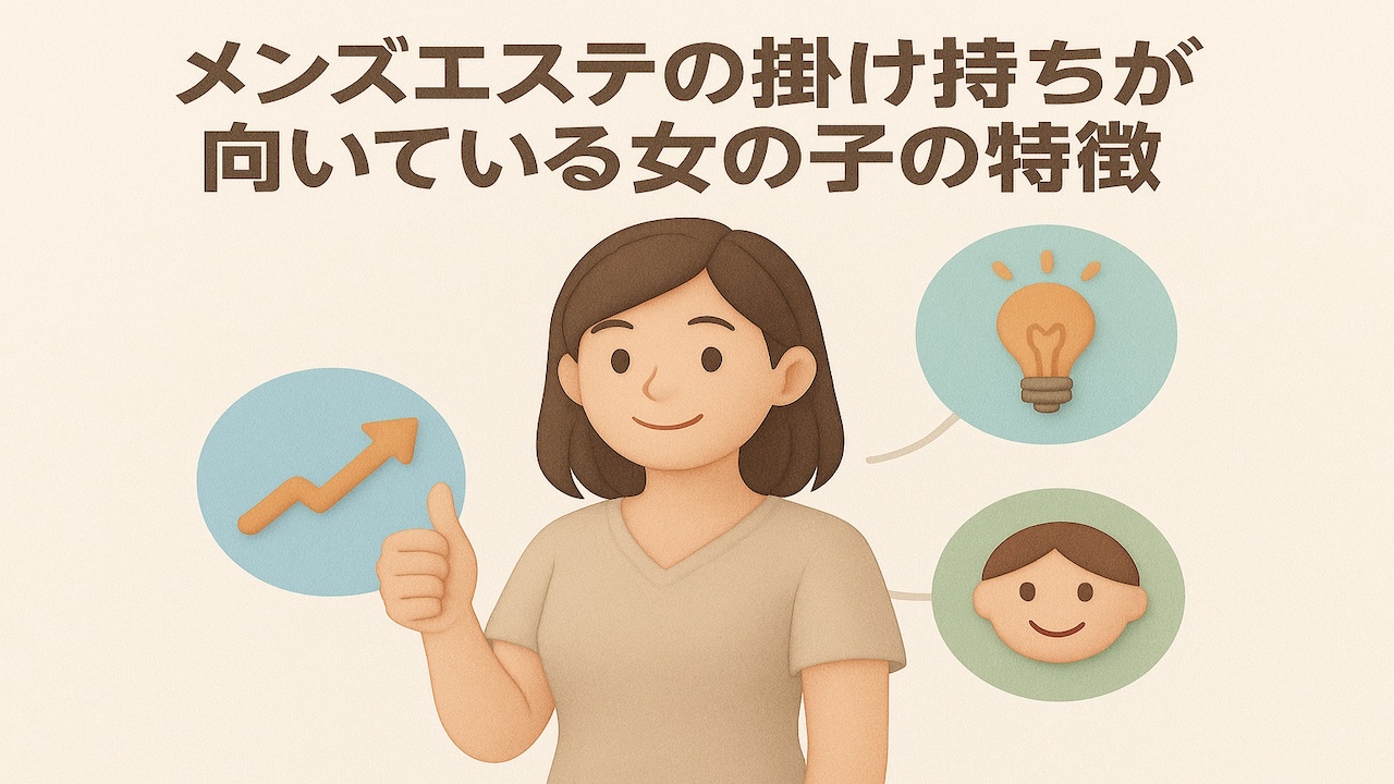 メンズエステの掛け持ちが向いている女の子の特徴を表すClay風イラスト