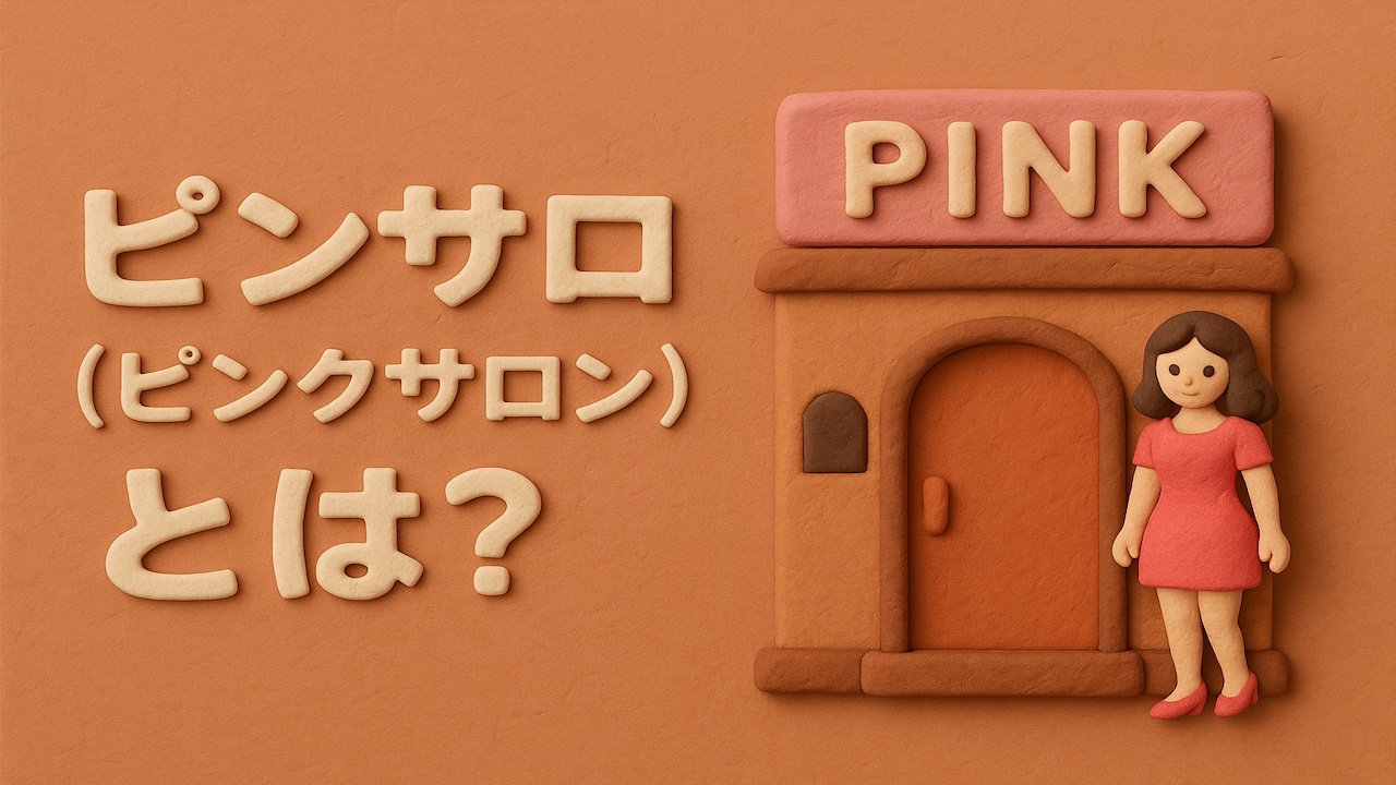 ピンサロをイメージしたイラスト 暗めの雰囲気の店と不安そうな女性のシーン