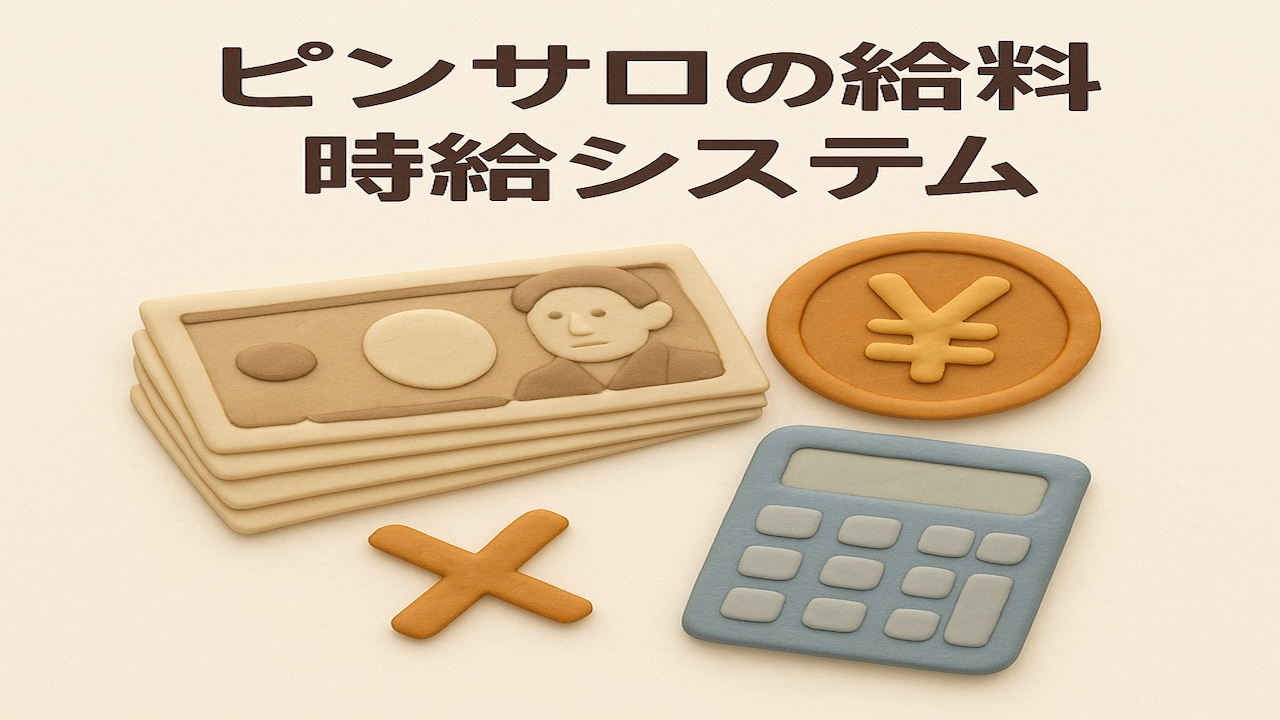 ピンサロの給料や時給システムをイメージしたClay風イラスト